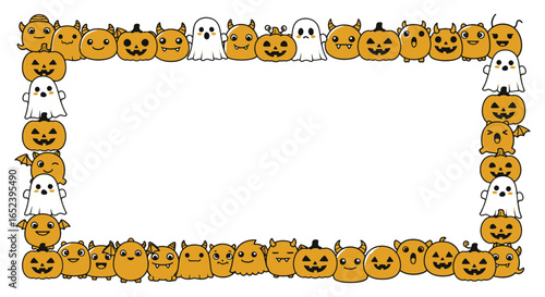 halloween border frame vector