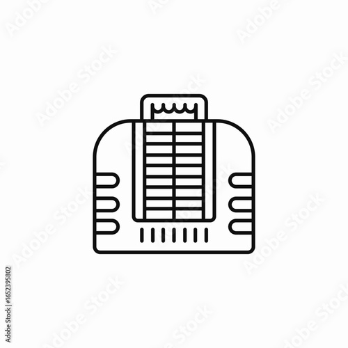 floor standing fan icon sign vector