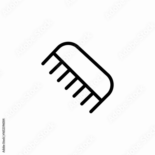 hair comb styling icon sign vector