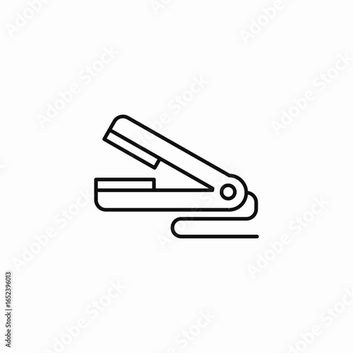 hair straightener tool icon sign vector