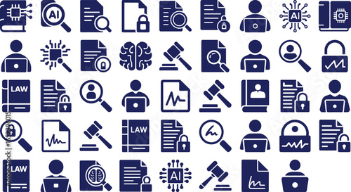 Essential Legal Business Icons A Comprehensive Set for Web Print