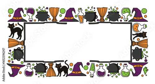 halloween border frame vector