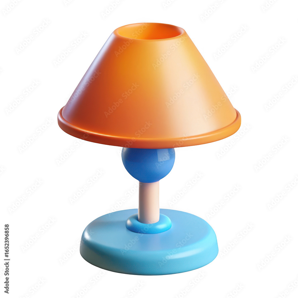 Obraz premium 3d rendered modern desk lamp isolated on transparent background