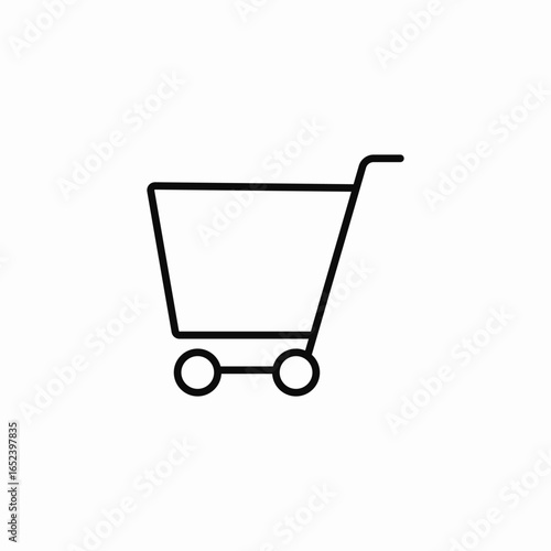 shopping cart empty icon sign vector