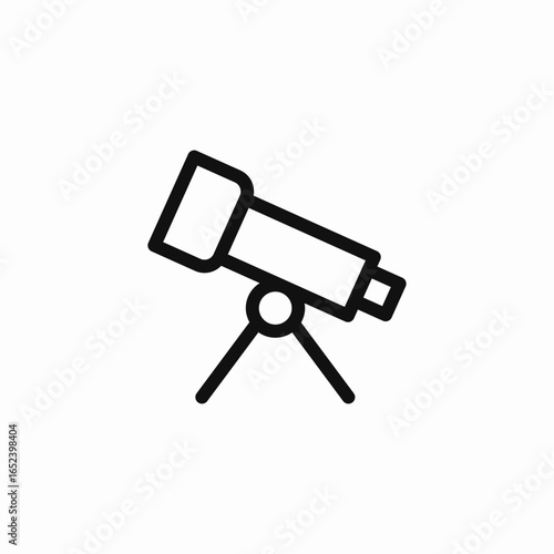 telescope stand observatory icon sign vector