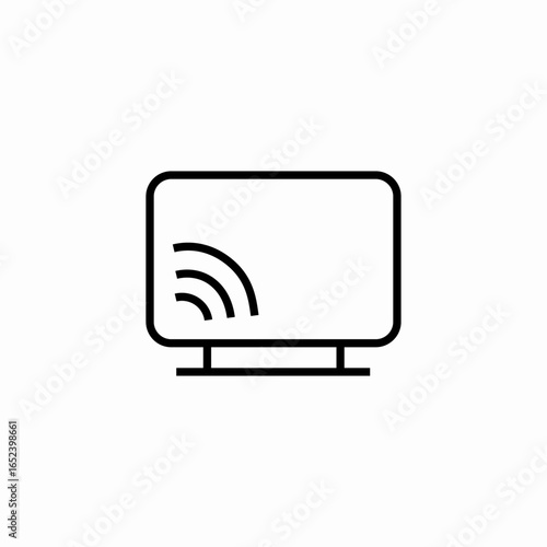 wireless display screen icon sign vector