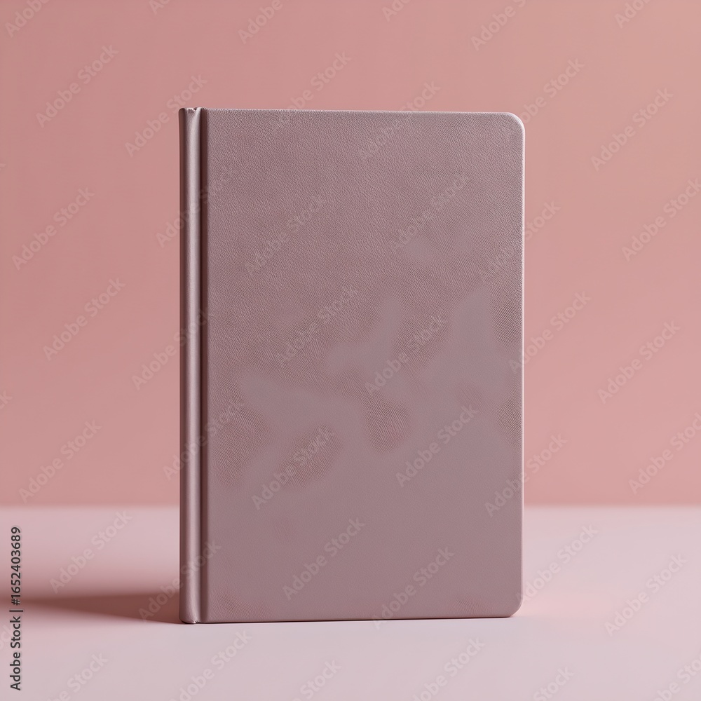 Photorealistic Hardcover Notebook Mockup Pastel Background Photorealistic Hardcover Notebook Mockup Pastel Background