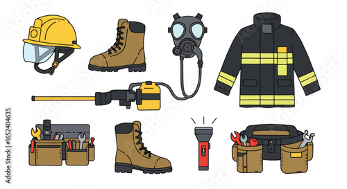 Essential Safety Equipment and Work Tools Collection