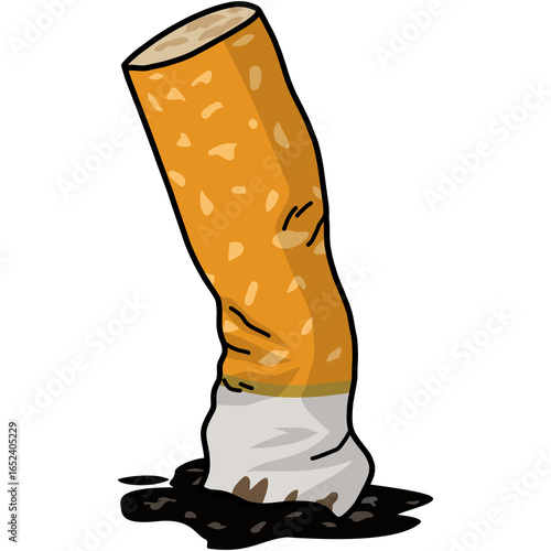 Cigarette Butt Filter Illustration Drawing