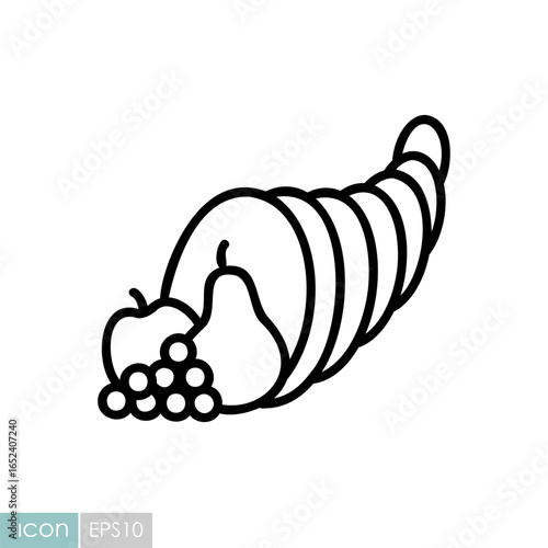 Autumn Cornucopia Harvest vector Icon