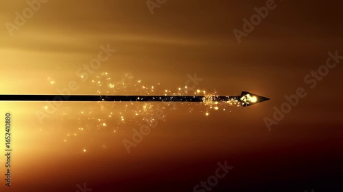 Vijayadashami, bow and arrow silhouette, gold to maroon gradient