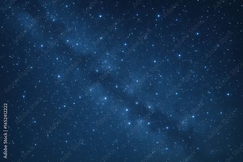 Obraz premium A celestial tapestry of stars in deep blue, a cosmic symphony of light against the dark canvas of space