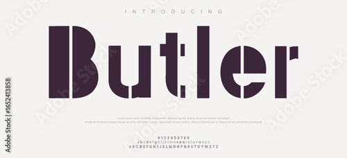 Butler creative modern stylish calligraphy letter logo design
