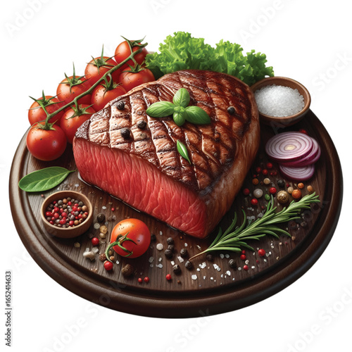 a beef steak vector