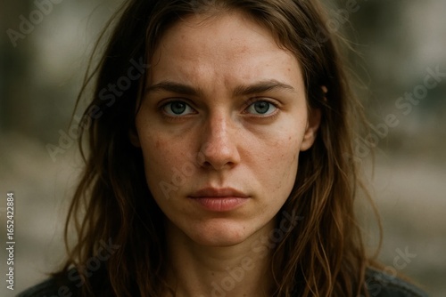 The raw beauty of human emotion captured in a close-up portrait