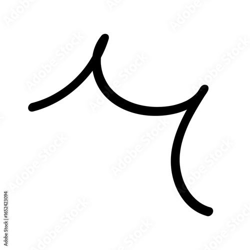 注目、気づき、強調を表すアイコン。漫画のような手書きの装飾。驚いた時の表現。