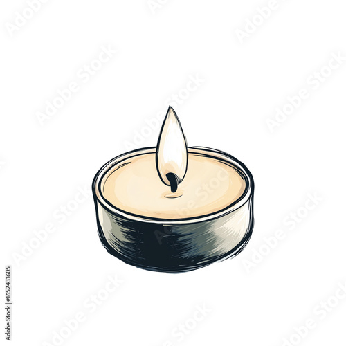 candle on white background