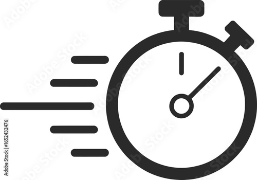 Stopwatch Motion Icon Symbol Fast Speed Time Countdown On Transparent