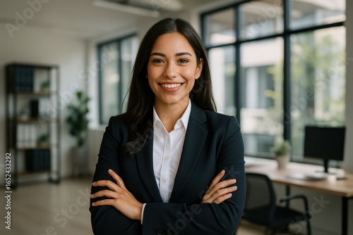 Confident Young Hispanic Woman Entrepreneur in Modern Office Setting Free Download Confident Young Hispanic Woman Entrepreneur in Modern Office Setting - GFXLoad