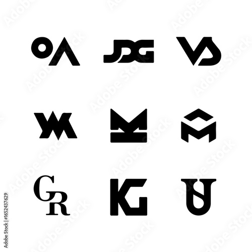 Modern abstract logos inspire creativity and brand identity for innovative businesses seeking distinction.
