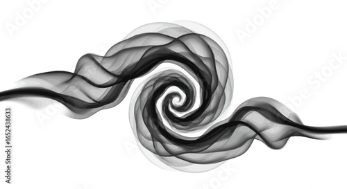 Gray smokelike form swirling toward the center