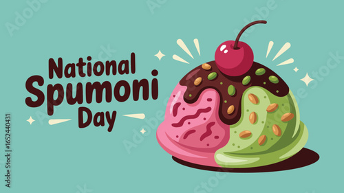 National Spumoni Day Ice Cream Sundae Dessert Celebration