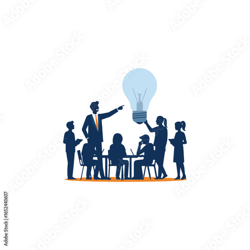 An educational clip art icon set for a university seminar, this lesson shows a lecture explaining intelligence, wisdom, and making decisions with courage for academic progress.