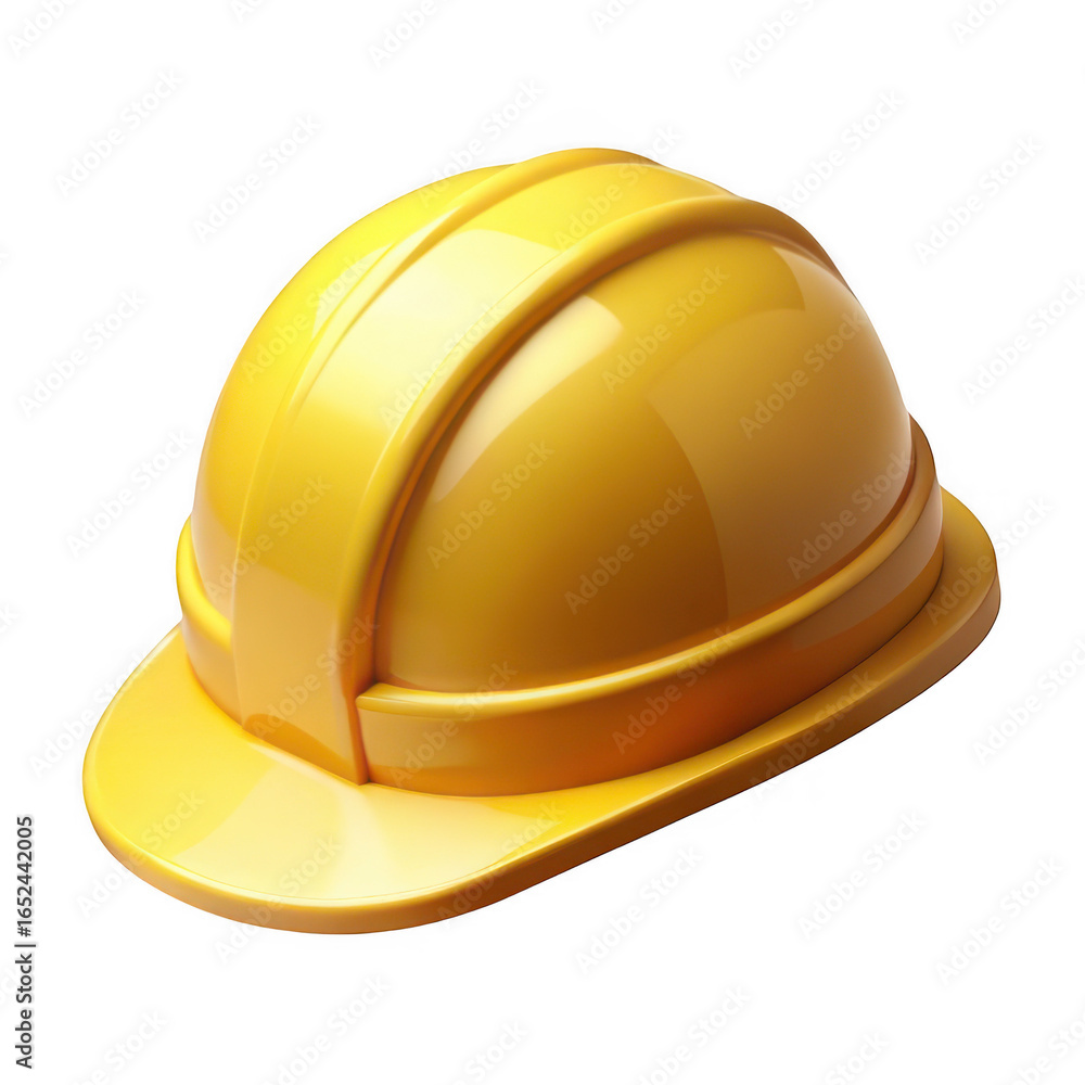 Fototapeta premium 3d yellow hard hat safety equipment