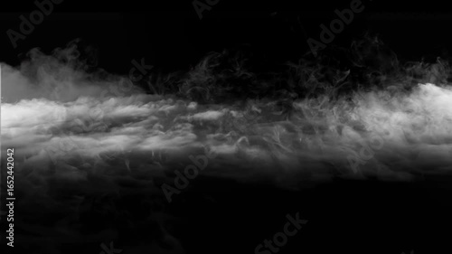 Smoke Rolling from the dark overlay effect