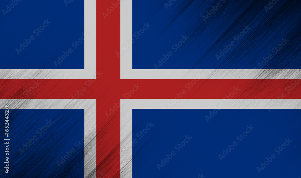Fototapeta premium Vibrant representation of Icelandic heritage through bold colors