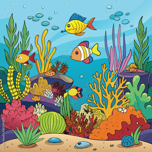 tropical fish and coral reef