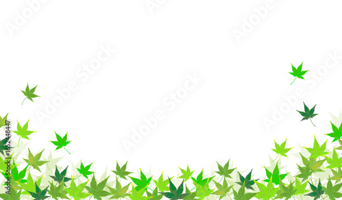 Maple Design_Horizontal_Lower frame_Green leaves