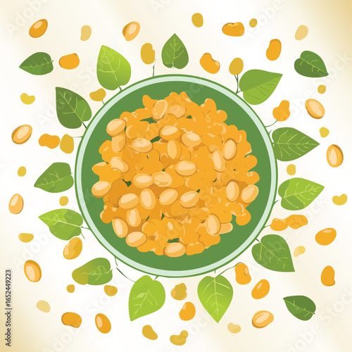 Lentil Vector illustration with clean lines and bold shapes.