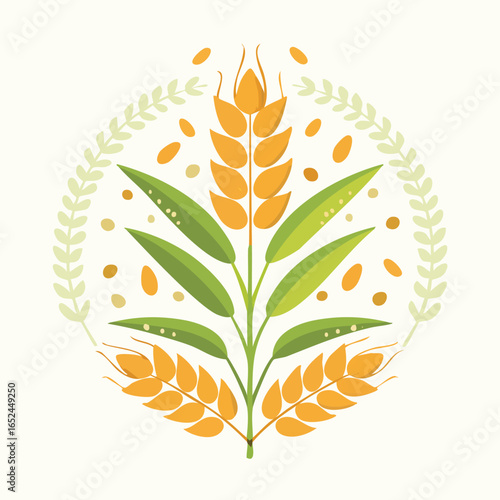 Oat Vector illustration with clean lines and bold shapes.