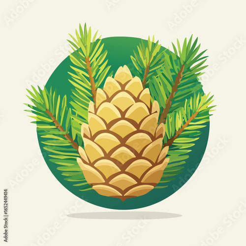 Pine Nut Vector illustration with clean lines and bold shapes.