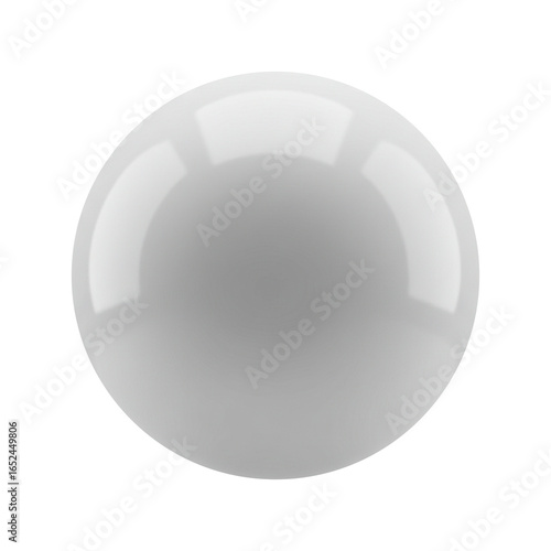 White ball mockup on transparent background PNG generative AI