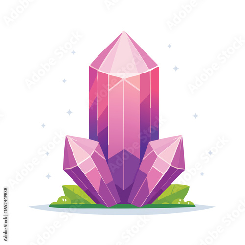 Fluorite Vector illustration with clean lines and bold shapes.