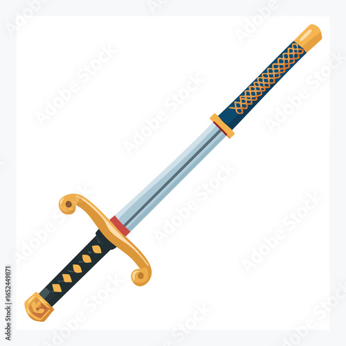 Katana Vector illustration with clean lines and bold shapes.