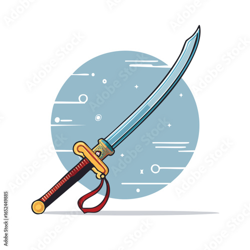 Scimitar Vector illustration with clean lines and bold shapes.