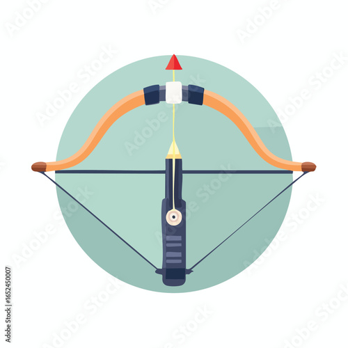 Crossbow Vector illustration with clean lines and bold shapes.