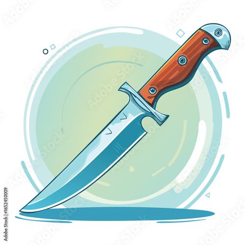 Throwing knife Vector illustration with clean lines and bold shapes.
