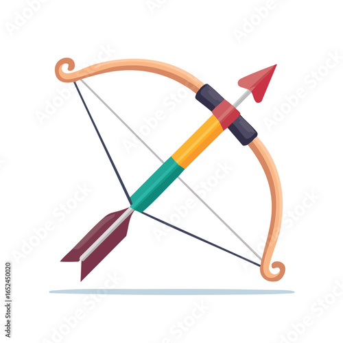 Longbow Vector illustration with clean lines and bold shapes.