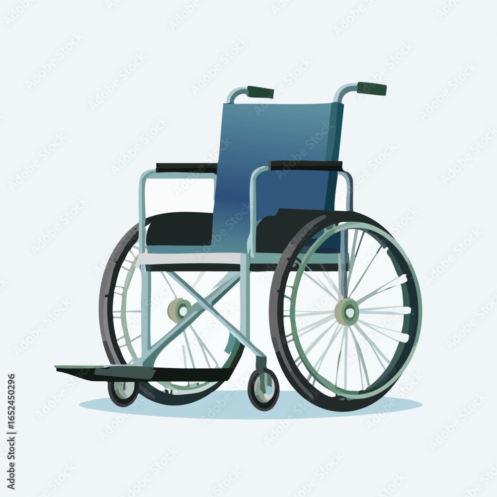 Fototapeta premium Wheelchair Vector illustration with clean lines and bold shapes.