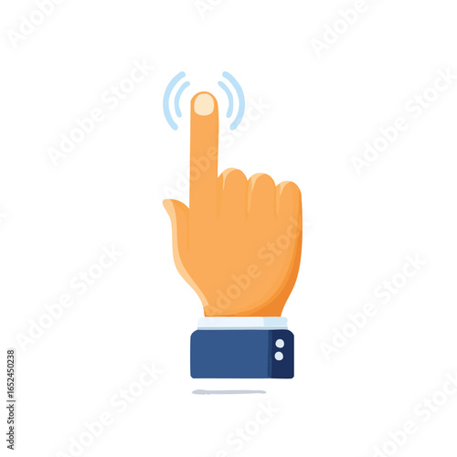 Finger snap Vector illustration with clean lines and bold shapes.