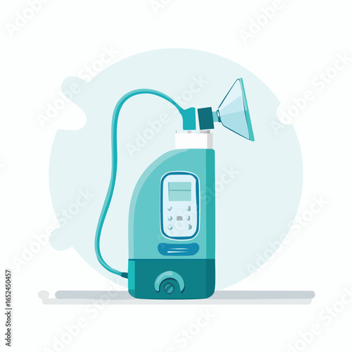 Nebulizer Vector illustration with clean lines and bold shapes.