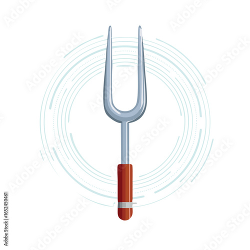Tuning fork Vector illustration with clean lines and bold shapes.
