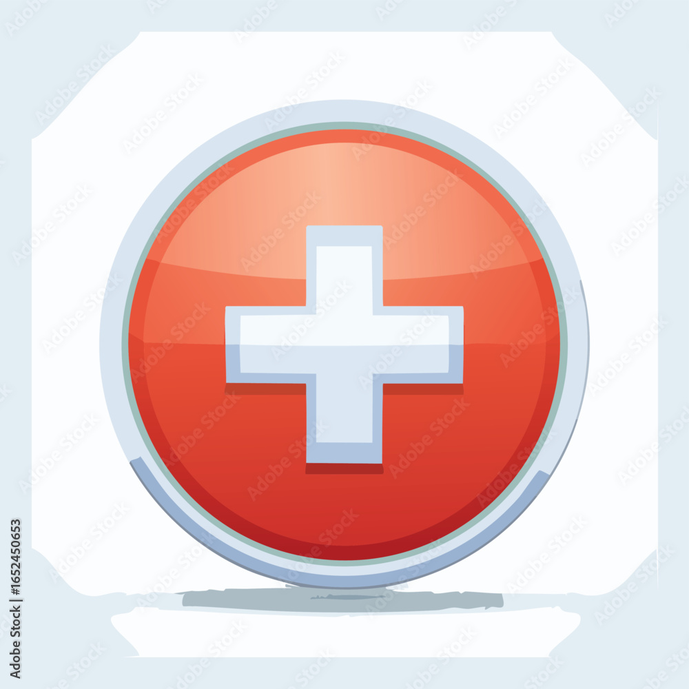 Obraz premium First aid sign Vector illustration with clean lines and bold shapes.