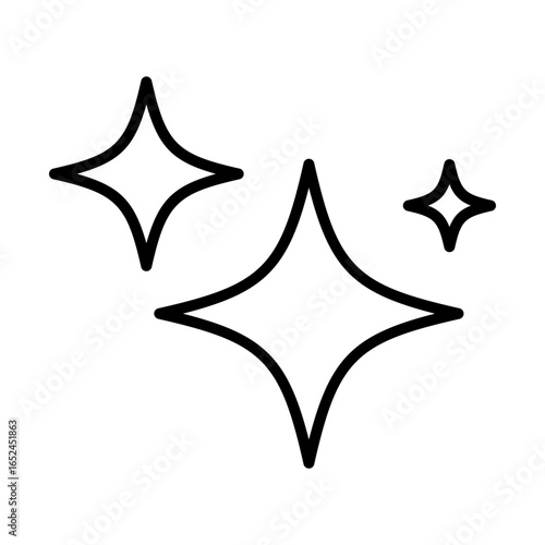 magic sparkle artificial intelligence line icon