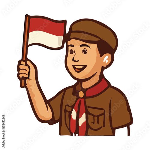 Modern Illustration Indonesia Independence Day