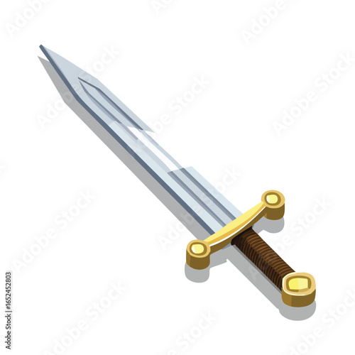 Sword Isometric vector illustration with clean 3D perspective.
